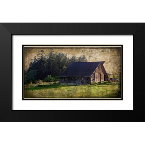 Widbys Barn II Black Modern Wood Framed Art Print with Double Matting by Perry, Rachel