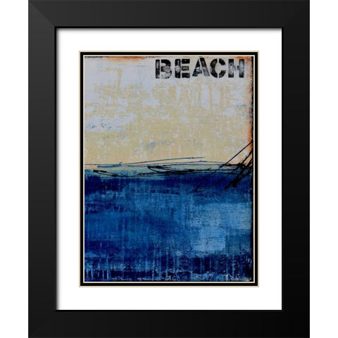 Beach 45 II Black Modern Wood Framed Art Print with Double Matting by Ashley, Erin