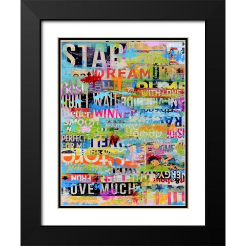 Metro Mix 33 I Black Modern Wood Framed Art Print with Double Matting by Ashley, Erin