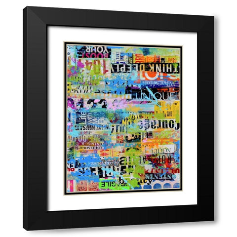 Metro Mix 33 II Black Modern Wood Framed Art Print with Double Matting by Ashley, Erin