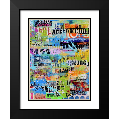 Metro Mix 33 II Black Modern Wood Framed Art Print with Double Matting by Ashley, Erin