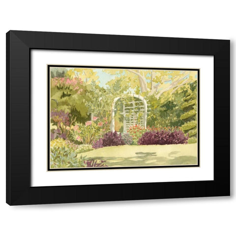 Aquarelle Garden II Black Modern Wood Framed Art Print with Double Matting by Miller, Dianne