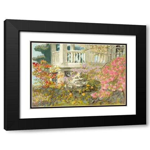 Aquarelle Garden V Black Modern Wood Framed Art Print with Double Matting by Miller, Dianne