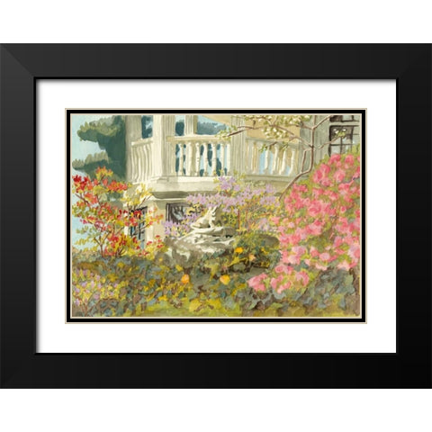 Aquarelle Garden V Black Modern Wood Framed Art Print with Double Matting by Miller, Dianne