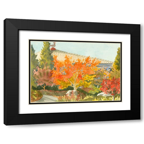 Aquarelle Garden VII Black Modern Wood Framed Art Print with Double Matting by Miller, Dianne