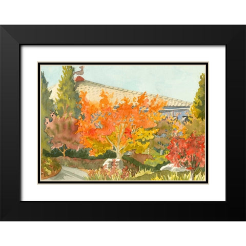 Aquarelle Garden VII Black Modern Wood Framed Art Print with Double Matting by Miller, Dianne