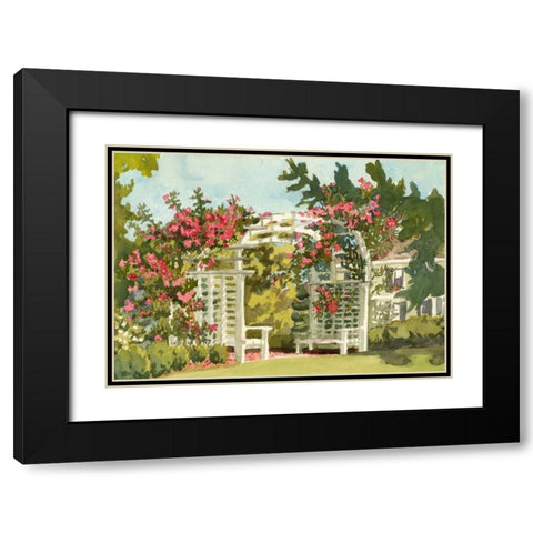 Aquarelle Garden VIII Black Modern Wood Framed Art Print with Double Matting by Miller, Dianne