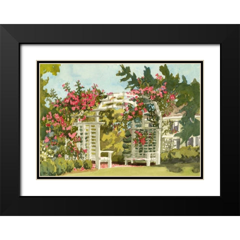 Aquarelle Garden VIII Black Modern Wood Framed Art Print with Double Matting by Miller, Dianne