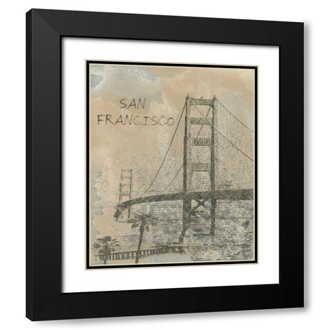 Remembering San Francisco Black Modern Wood Framed Art Print with Double Matting by Orlov, Irena