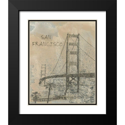 Remembering San Francisco Black Modern Wood Framed Art Print with Double Matting by Orlov, Irena