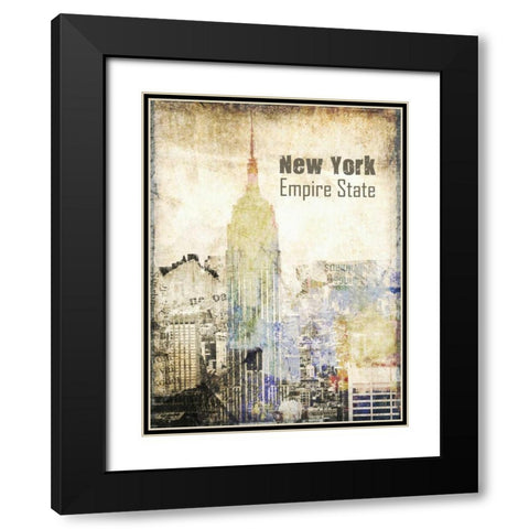 New York Grunge II Black Modern Wood Framed Art Print with Double Matting by Orlov, Irena