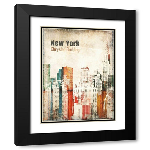 New York Grunge IV Black Modern Wood Framed Art Print with Double Matting by Orlov, Irena