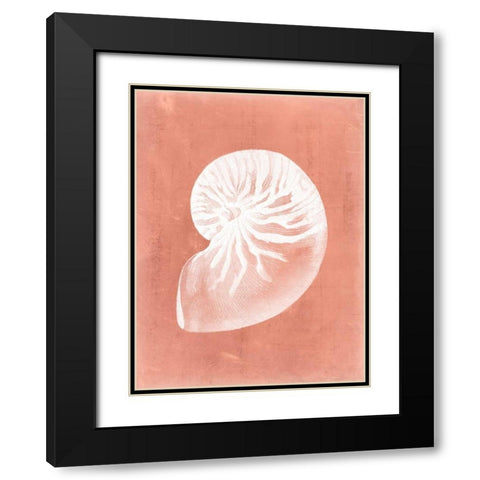 Sealife on Coral V Black Modern Wood Framed Art Print with Double Matting by Vision Studio