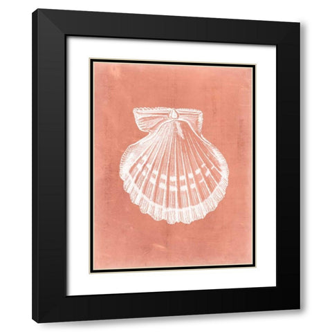 Sealife on Coral VII Black Modern Wood Framed Art Print with Double Matting by Vision Studio