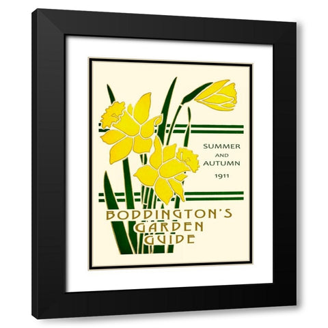 Boddingtons Garden Guide I Black Modern Wood Framed Art Print with Double Matting by Vision Studio