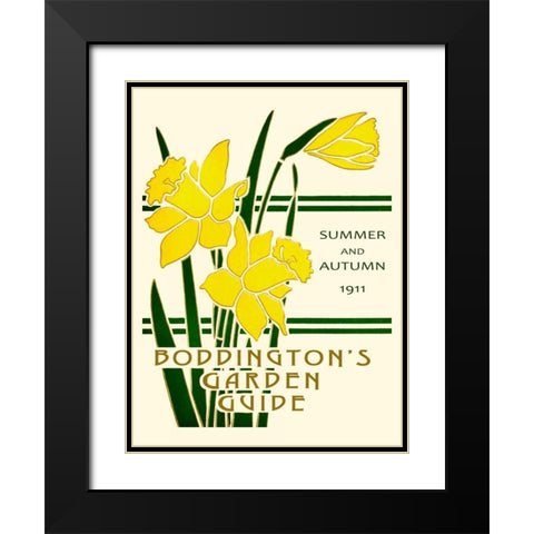 Boddingtons Garden Guide I Black Modern Wood Framed Art Print with Double Matting by Vision Studio