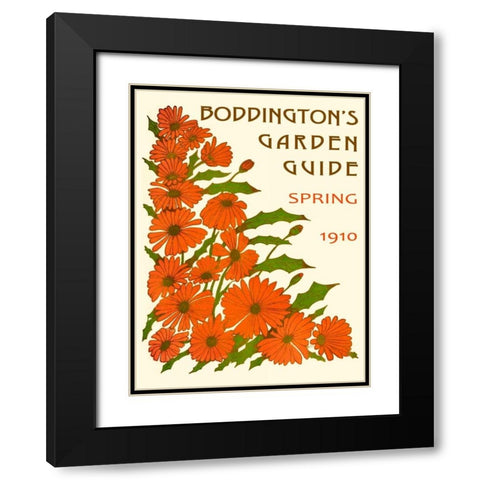 Boddingtons Garden Guide II Black Modern Wood Framed Art Print with Double Matting by Vision Studio