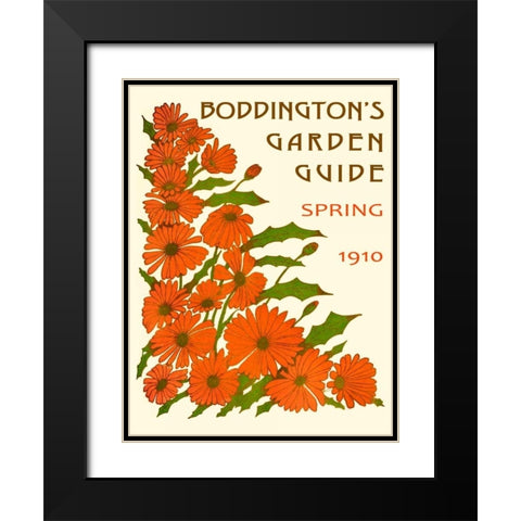 Boddingtons Garden Guide II Black Modern Wood Framed Art Print with Double Matting by Vision Studio