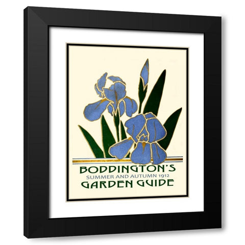 Boddingtons Garden Guide IV Black Modern Wood Framed Art Print with Double Matting by Vision Studio