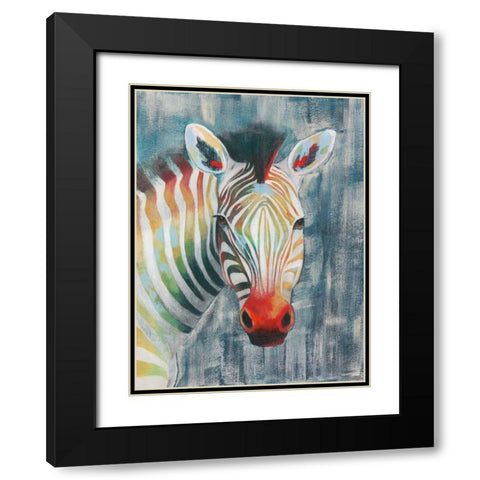 Prism Zebra I Black Modern Wood Framed Art Print with Double Matting by Popp, Grace