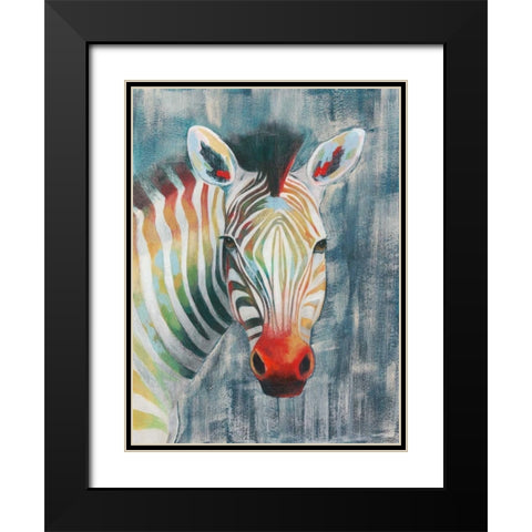 Prism Zebra I Black Modern Wood Framed Art Print with Double Matting by Popp, Grace