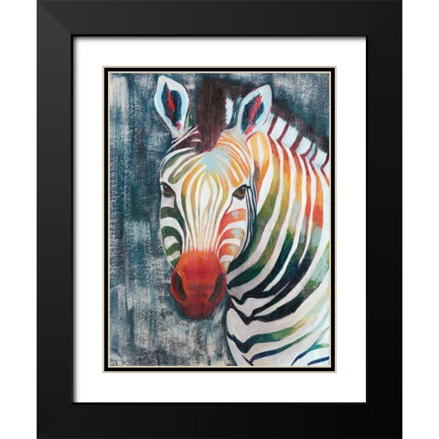 Prism Zebra II Black Modern Wood Framed Art Print with Double Matting by Popp, Grace