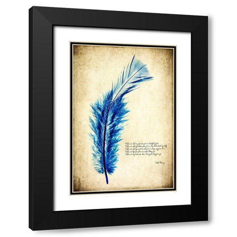 Feather in Color I Black Modern Wood Framed Art Print with Double Matting by Malek, Honey