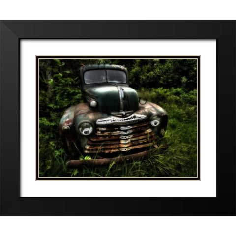 Rusty Auto I Black Modern Wood Framed Art Print with Double Matting by Burchett, P.H.