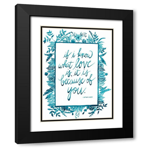 Love Quote II Black Modern Wood Framed Art Print with Double Matting by Popp, Grace