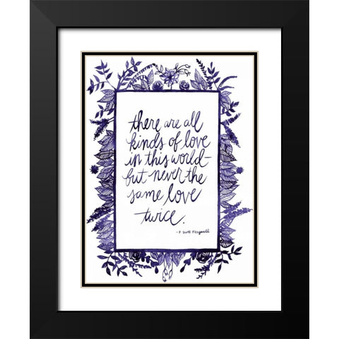 Love Quote IV Black Modern Wood Framed Art Print with Double Matting by Popp, Grace
