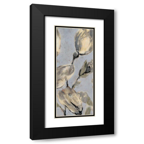 Flower Bud Triptych II Black Modern Wood Framed Art Print with Double Matting by Goldberger, Jennifer