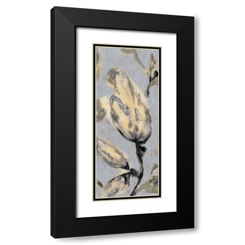 Flower Bud Triptych III Black Modern Wood Framed Art Print with Double Matting by Goldberger, Jennifer