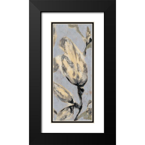 Flower Bud Triptych III Black Modern Wood Framed Art Print with Double Matting by Goldberger, Jennifer