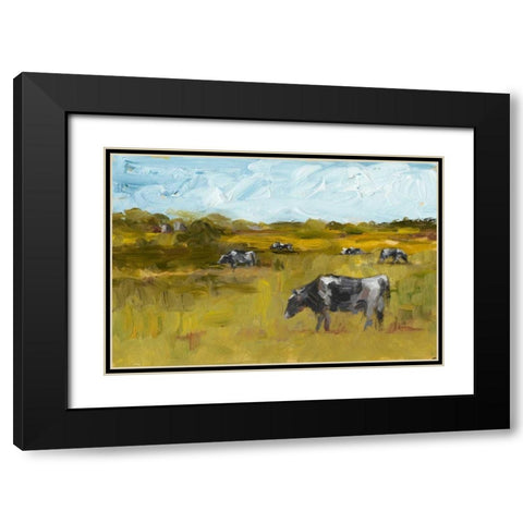 Rural View II Black Modern Wood Framed Art Print with Double Matting by Harper, Ethan