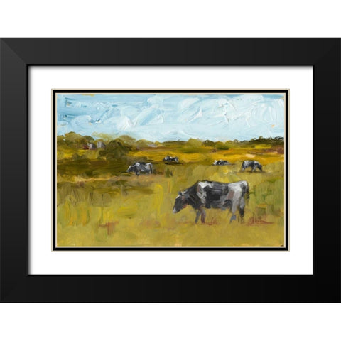 Rural View II Black Modern Wood Framed Art Print with Double Matting by Harper, Ethan
