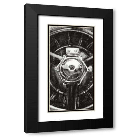 Vintage Propeller II Black Modern Wood Framed Art Print with Double Matting by Harper, Ethan