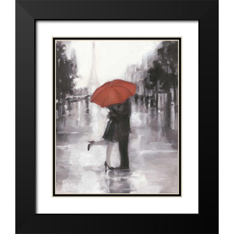 Caught in the Rain Black Modern Wood Framed Art Print with Double Matting by Harper, Ethan