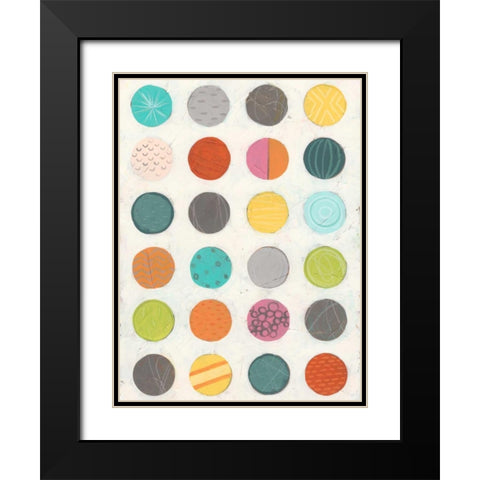 Pattern Interaction III Black Modern Wood Framed Art Print with Double Matting by Vess, June Erica