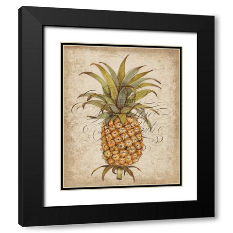 Pineapple Study II Black Modern Wood Framed Art Print with Double Matting by OToole, Tim