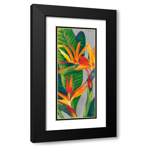 Bird of Paradise Triptych II Black Modern Wood Framed Art Print with Double Matting by OToole, Tim