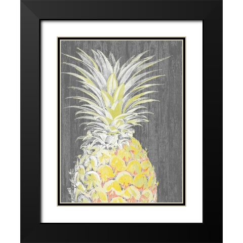Vibrant Pineapple Splendor I Black Modern Wood Framed Art Print with Double Matting by Studio W