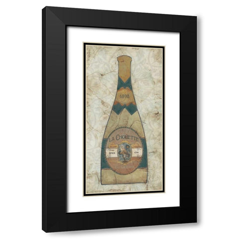 Vintage Champagne II Black Modern Wood Framed Art Print with Double Matting by Vess, June Erica