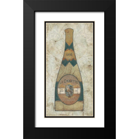 Vintage Champagne II Black Modern Wood Framed Art Print with Double Matting by Vess, June Erica
