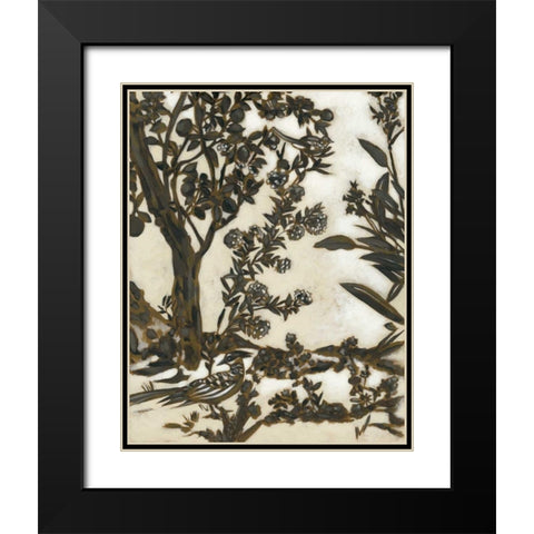 Teahouse Chinoiserie II Black Modern Wood Framed Art Print with Double Matting by Zarris, Chariklia