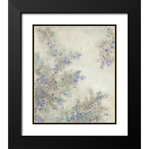 Twig Blossoms I Black Modern Wood Framed Art Print with Double Matting by OToole, Tim