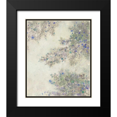 Twig Blossoms II Black Modern Wood Framed Art Print with Double Matting by OToole, Tim