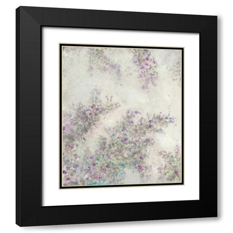 Twig Blossoms III Black Modern Wood Framed Art Print with Double Matting by OToole, Tim