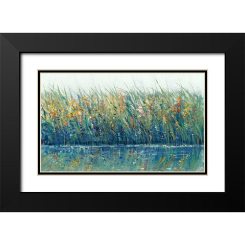 Wildflower Reflection I Black Modern Wood Framed Art Print with Double Matting by OToole, Tim