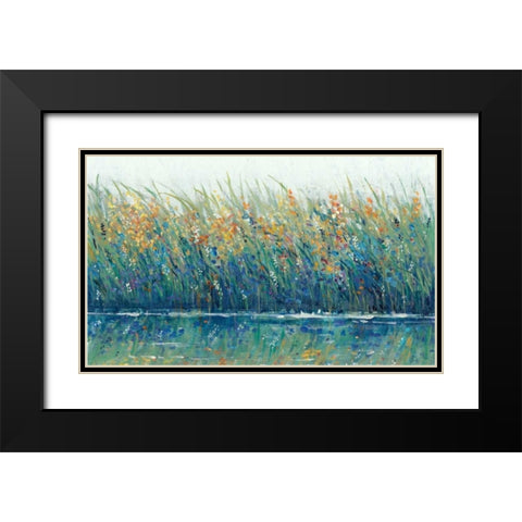 Wildflower Reflection II Black Modern Wood Framed Art Print with Double Matting by OToole, Tim