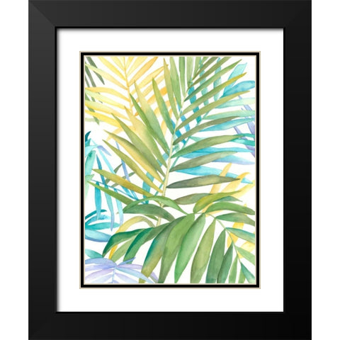 Tropical Pattern I Black Modern Wood Framed Art Print with Double Matting by Meagher, Megan
